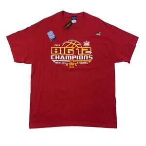 Iowa State Cyclones Big 12 Champions 2016 T Shirt Men XL Extra Large Red Cotton